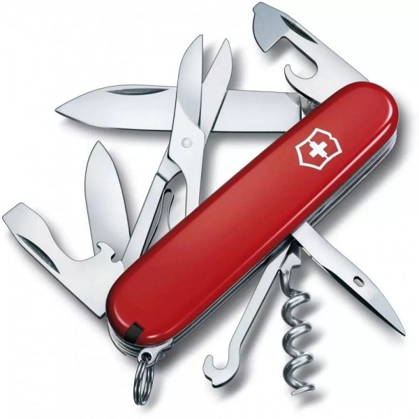Складаний ніж 91 мм Victorinox Climber Ukraine 14 функцій червоно-чорний (1.3703.1.3)