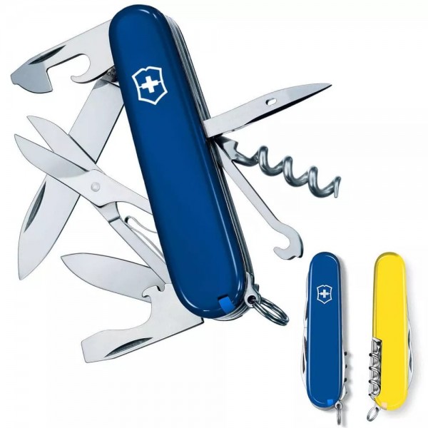 Складаний ніж Victorinox Climber Ukraine Синьо-жовтий (1.3703.2.8)