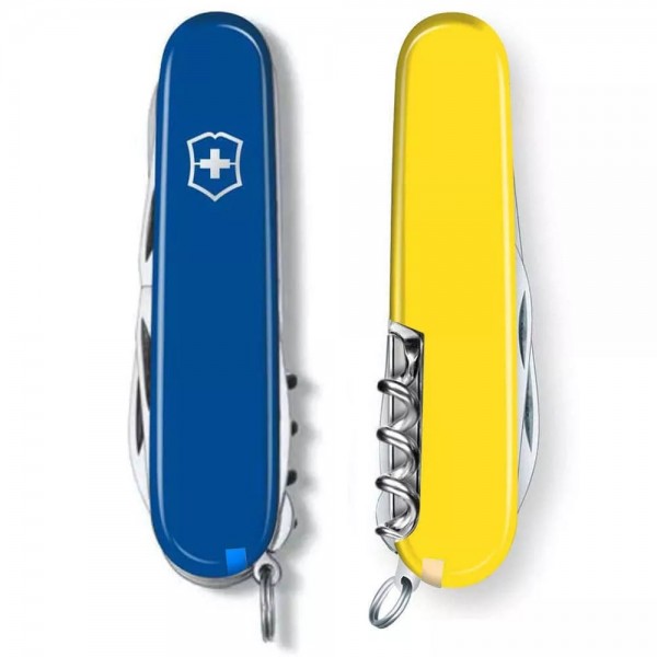 Складаний ніж Victorinox Climber Ukraine Синьо-жовтий (1.3703.2.8)
