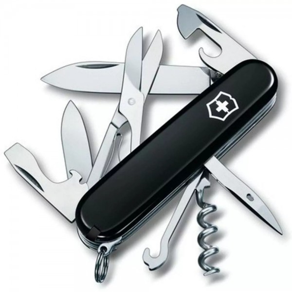 Складаний ніж 91 мм Victorinox Climber Ukraine 14 функцій Червоно-чорний(1.3703.3.1)