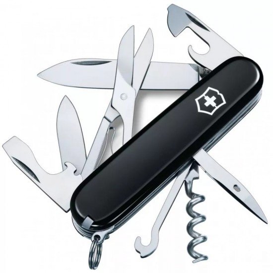 Швейцарський ніж Victorinox Climber 91 мм 14 функцій Чорний у блістері (1.3703.3B1) Швейцарський ніж Victorinox Climber 91 мм 14 функцій Чорний у блістері (1.3703.3B1)