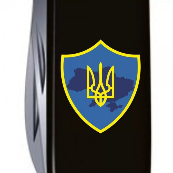 Складаний ніж Victorinox Climber Ukraine Тризуб на щиті (1.3703.3_T1080u)
