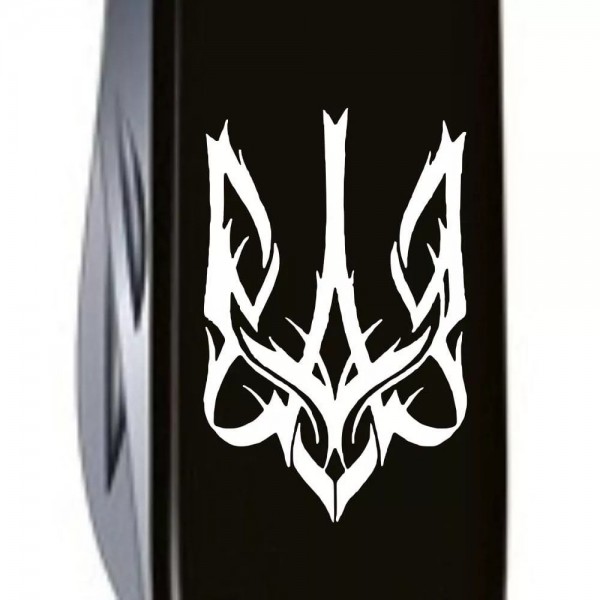 Складаний ніж Victorinox Climber Ukraine Тризуб готичний білий (1.3703.3_T0630u)