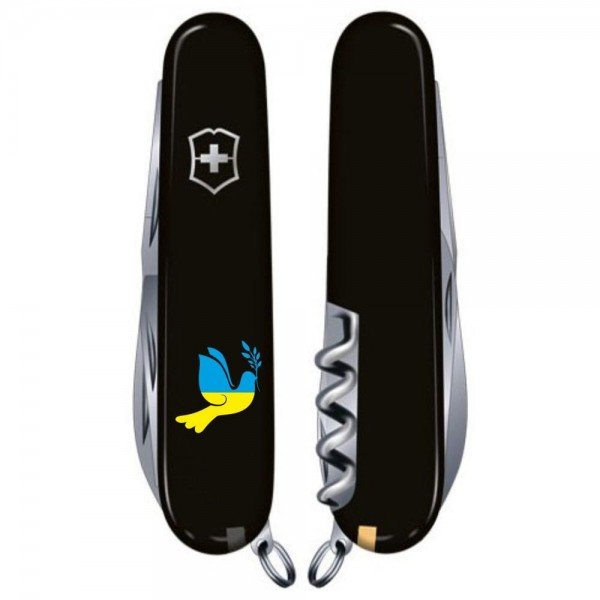 Складаний ніж Victorinox CLIMBER UKRAINE Голуб світу синє-жовт. 1.3703.3_T1036u