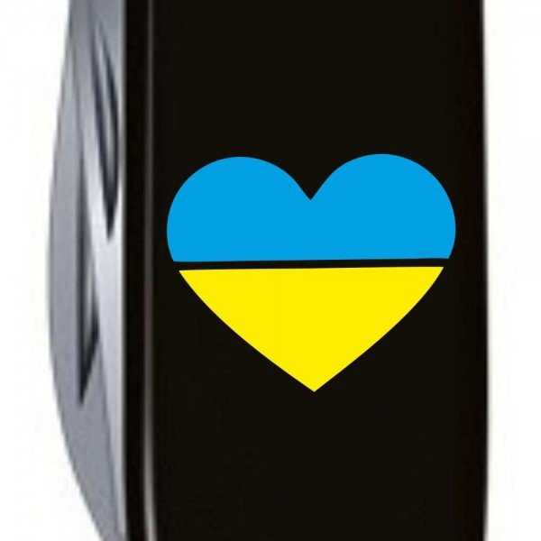 Складання ніж Victorinox CLIMBER UKRAINE Серце синє-жовте 1.3703.3_T1090u