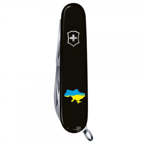Складаний ніж Victorinox CLIMBER UKRAINE Карта України блакитно-жовт. 1.3703.3_T1166u