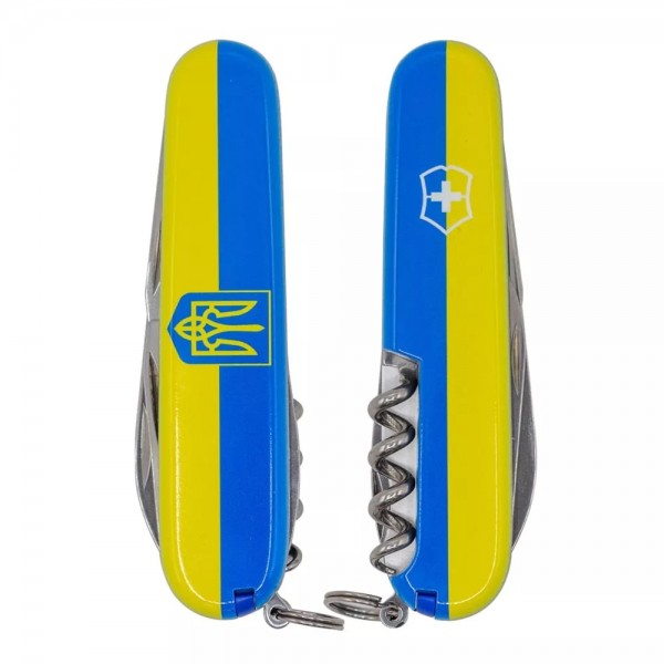 Складаний ніж Victorinox Climber Ukraine Герб на прапорі горизонтальний (1.3703.3_T3040p)