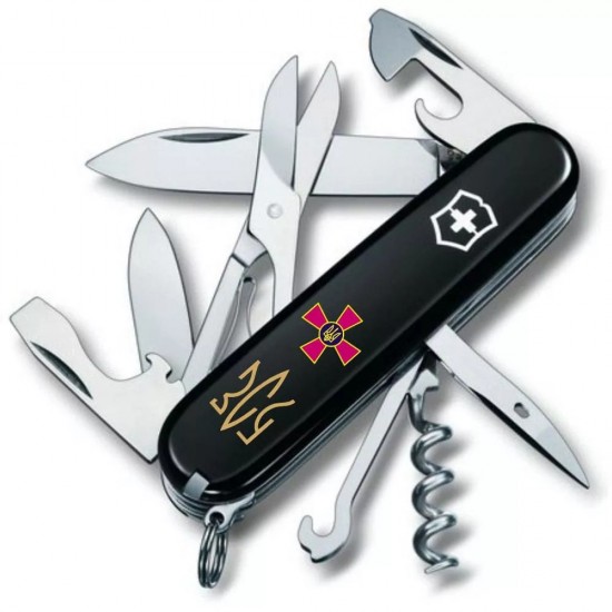 Складаний ніж Victorinox Climber Army Емблема ЗСУ та Тризуб ЗСУ (1.3703.3_W1015u)