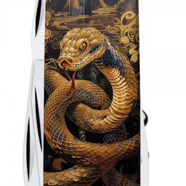 Складаний ніж 91 мм Victorinox Climber Zodiac 14функцій, Золота дерев'яна змія (1.3703.3_Z4240pk)