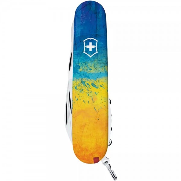 Складаний ніж Victorinox Climber Ukraine 91 мм 15 функцій Жовто-синій (1.3703.7_T3100pw)