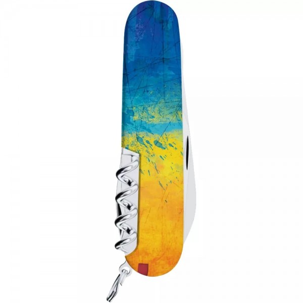 Складаний ніж Victorinox Climber Ukraine 91 мм 15 функцій Жовто-синій (1.3703.7_T3100pw)