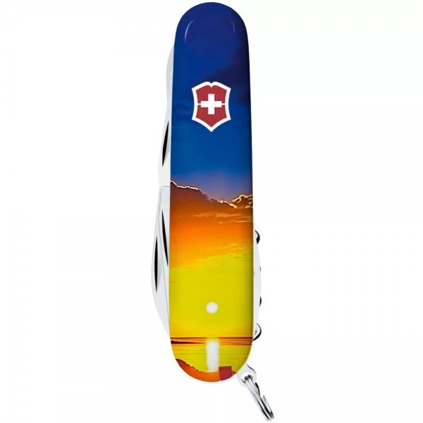 Складаний ніж Victorinox Climber Ukraine 91 мм 15 функцій Світанок (1.3703.7_T3220pw)