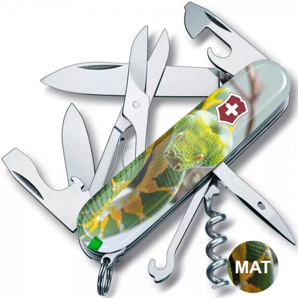 Складаний ніж 91 мм Victorinox Climber Zodiac 14функцій Зелена змія 1.3703.7_Z4270pk