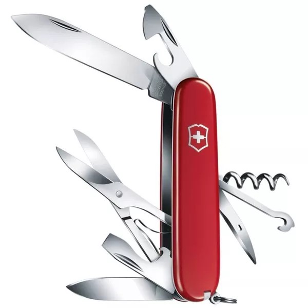 Складний ніж 91 мм Victorinox Climber 14 функцій червоні глянцеві накладки, блістер (1.3703.B1)