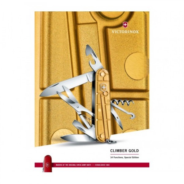 Складаний ніж Victorinox Climber Gold Limited Edition 2016 1.3703.T88