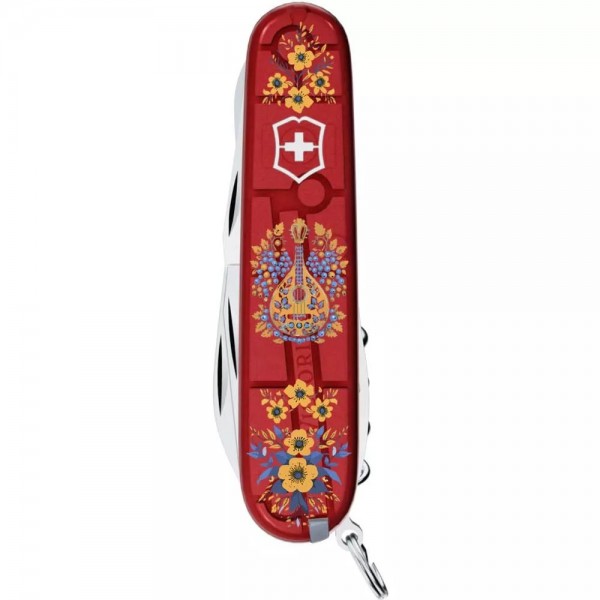 Складаний ніж Victorinox Climber Ukraine 91 мм 14 функцій Українські мотиви (1.3703.T_T1370u)