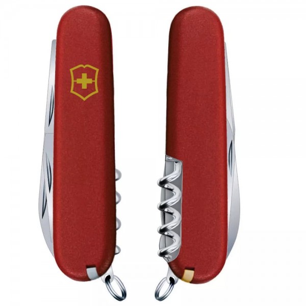 Складаний ніж Victorinox Climber Mat Червоний матовий лак з жовтим лого (1.3703_M0008p)
