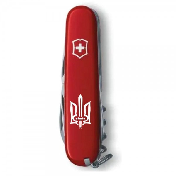 Складаний ніж Victorinox CLIMBER UKRAINE Тризуб ОУН біл.