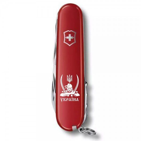 Складаний ніж Victorinox Climber Ukraine Козак із шаблями (1.3703_T1110u)