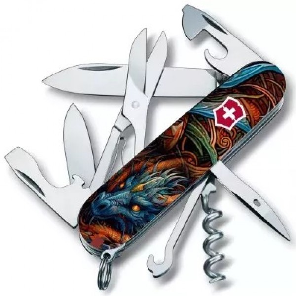 Складаний ніж Victorinox Climber Zodiac Сапфіровий дракон 91 мм 14 функцій (1.3703.Z3260p)