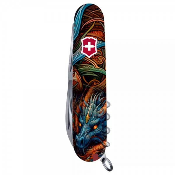 Складаний ніж Victorinox Climber Zodiac Сапфіровий дракон 91 мм 14 функцій (1.3703.Z3260p)