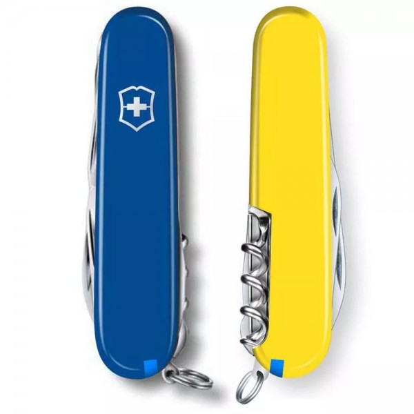 Складаний ніж Victorinox Huntsman Ukraine Синьо-жовтий (1.3713.2.8)