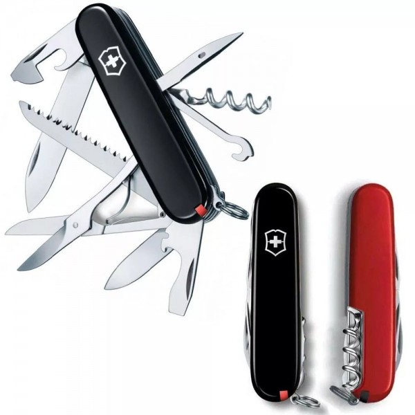 Складаний ніж Victorinox Huntsman Ukraine Чорно-червоний (1.3713.3.1)