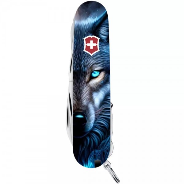 Складаний ніж Victorinox Huntsman Animal 91 мм 16 функцій Вовк (1.3713.3_F1040pw)