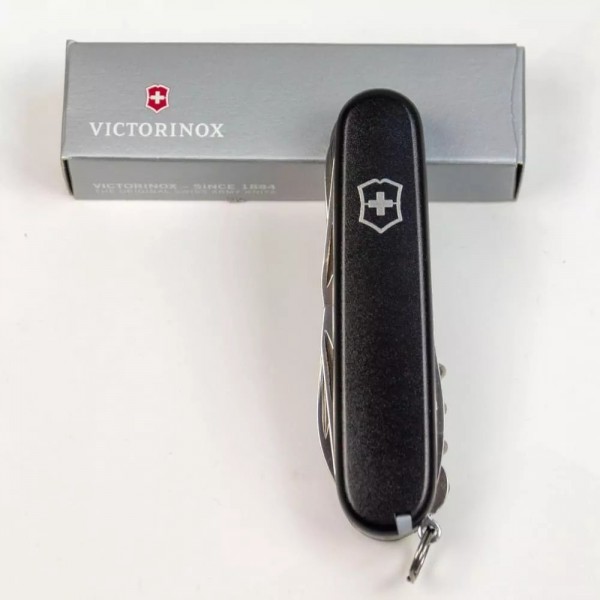 Складаний ніж Victorinox Huntsman Mat Чорний матовий лак (1.3713.3_M0007p)