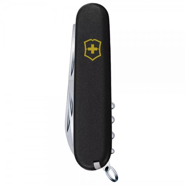 Складаний ніж Victorinox Huntsman Mat Чорний матовий лак з жовтим лого (1.3713.3_M0008p)