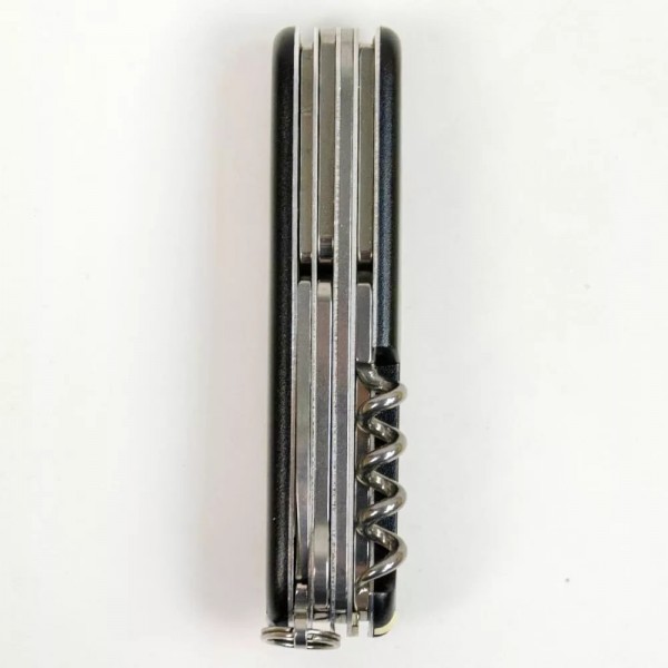 Складаний ніж Victorinox Huntsman Mat Чорний матовий лак з жовтим лого (1.3713.3_M0008p)