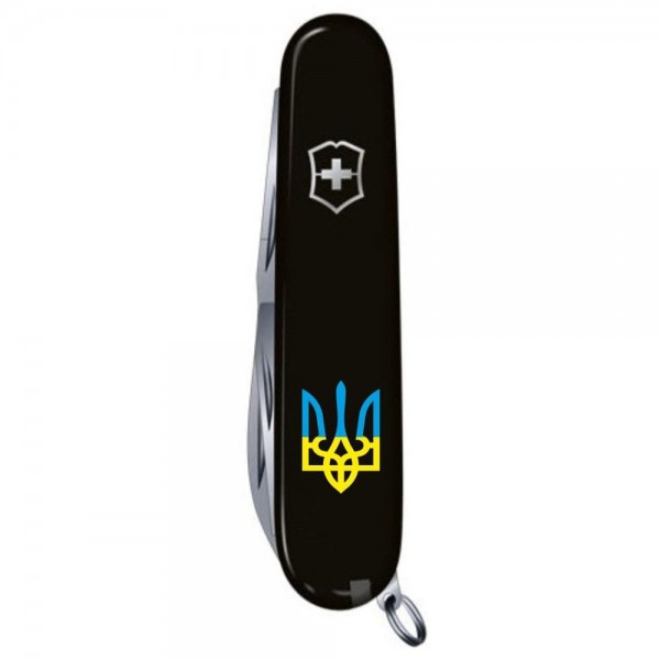 Складаний ніж Victorinox HUNTSMAN UKRAINE Тризуб синє-жовт 1.3713.3_T0016u