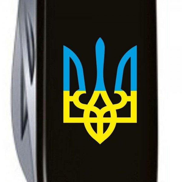 Складаний ніж Victorinox HUNTSMAN UKRAINE Тризуб синє-жовт 1.3713.3_T0016u
