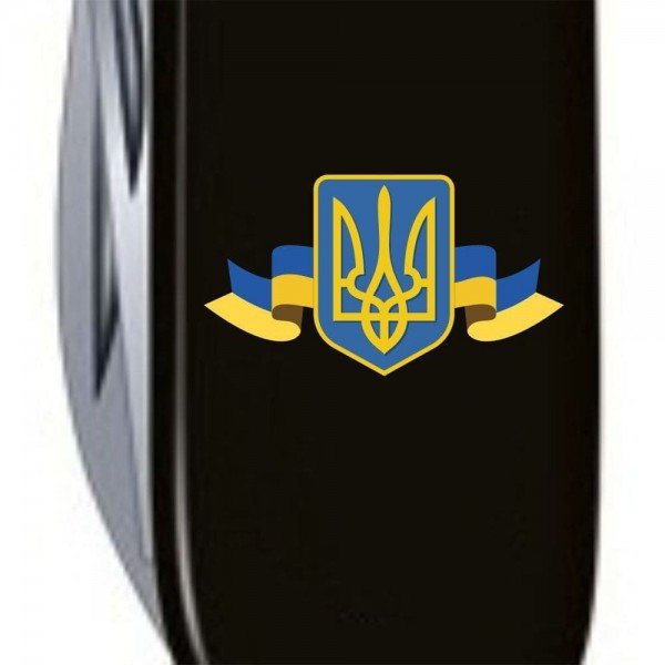 Складаний ніж Victorinox HUNTSMAN UKRAINE Герб України зі стрічкою 1.3713.3_T1010u