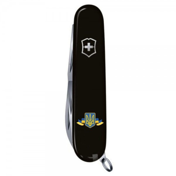 Складаний ніж Victorinox HUNTSMAN UKRAINE Герб України зі стрічкою 1.3713.3_T1010u