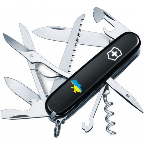Складаний ніж Victorinox HUNTSMAN UKRAINE Карта України блакитно-жовт. 1.3713.3_T1166u