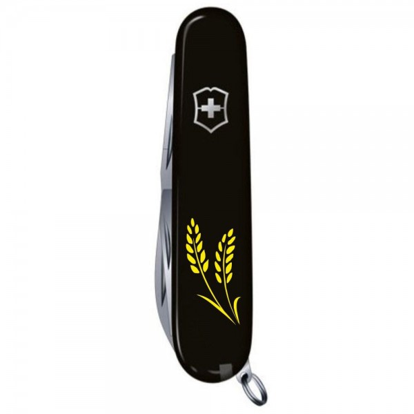 Складаний ніж Victorinox HUNTSMAN UKRAINE Колоски пшениці жовті 1.3713.3_T1330u