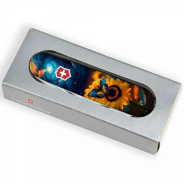 Складаний ніж Victorinox Huntsman Ukraine 91 мм 16 функцій Зоряний метелик (1.3713.3_T3240pw)