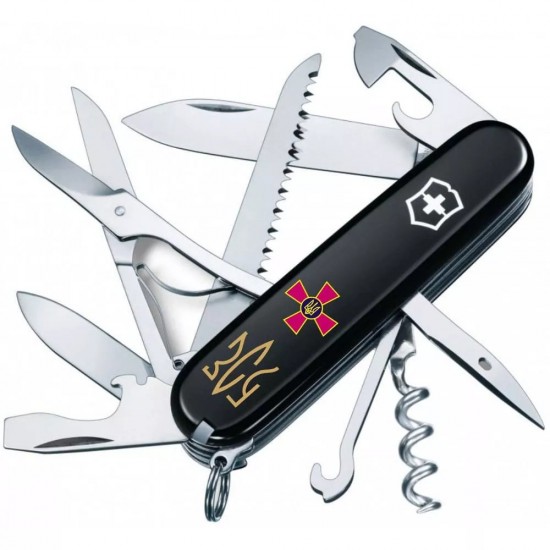 Складаний ніж Victorinox Huntsman Army Емблема ЗСУ та Тризуб ЗСУ (1.3713.3.W1015u)