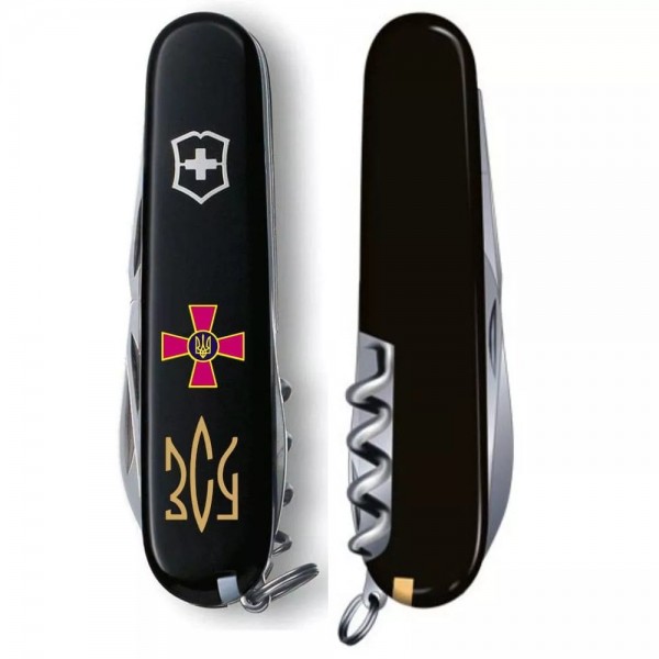 Складаний ніж Victorinox Huntsman Army Емблема ЗСУ та Тризуб ЗСУ (1.3713.3.W1015u)
