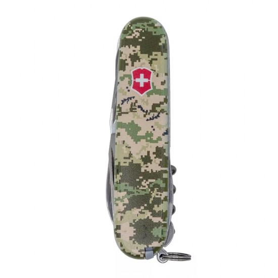 Складаний ніж Victorinox Huntsman Army Піксель з червоним логотипом (1.3713.3.W3941p)
