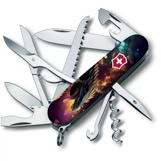 Складаний ніж Victorinox Huntsman Zodiac 91 мм 15 функцій Зоряний дракон (1.3713.3_Z3220p)