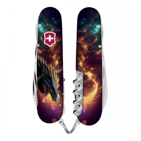 Складаний ніж Victorinox Huntsman Zodiac 91 мм 15 функцій Зоряний дракон (1.3713.3_Z3220p)
