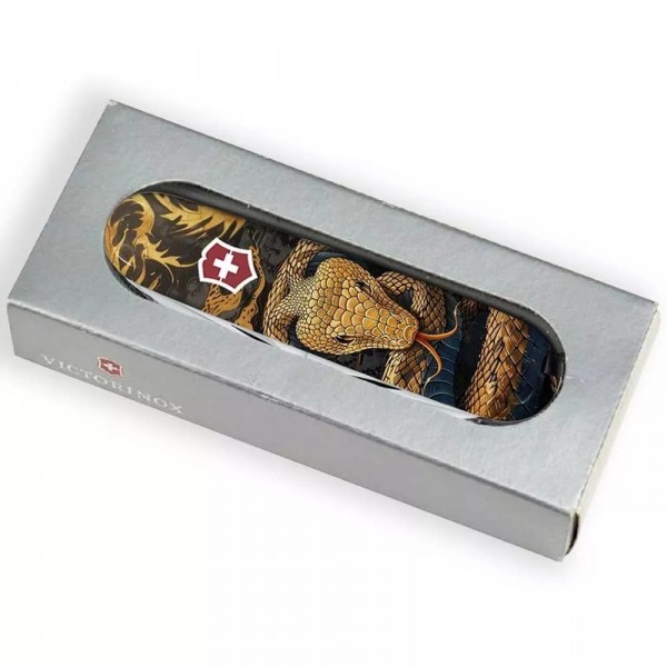 Складаний ніж 91мм Victorinox Huntsman Zodiac 15 функцій Дерев'яна змія (1.3713.3_Z4280pk)