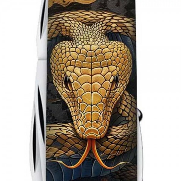 Складаний ніж 91мм Victorinox Huntsman Zodiac 15 функцій Дерев'яна змія (1.3713.3_Z4280pk)