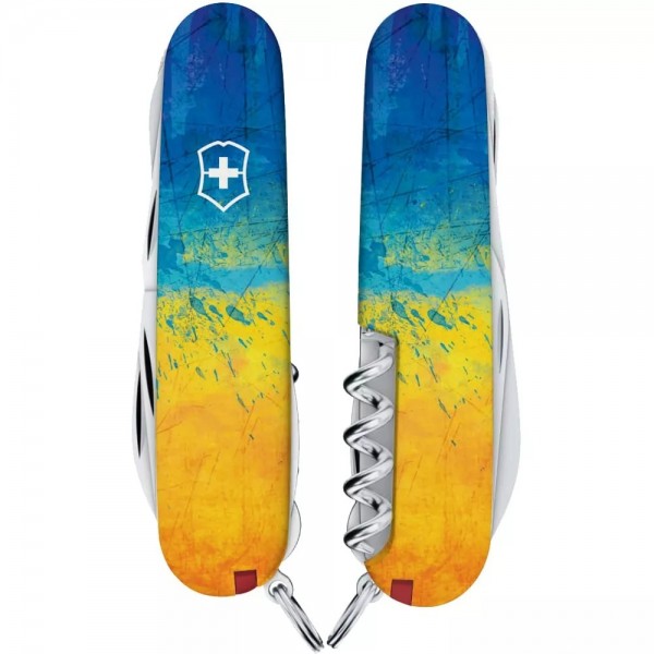 Складаний ніж Victorinox Huntsman Ukraine 91 мм 16 функцій Жовто-синій (1.3713.7_T3100pw)