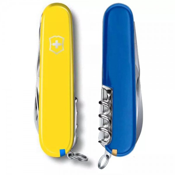 Складаний ніж Victorinox Huntsman Ukraine Жовто-синій (1.3713.8.2)