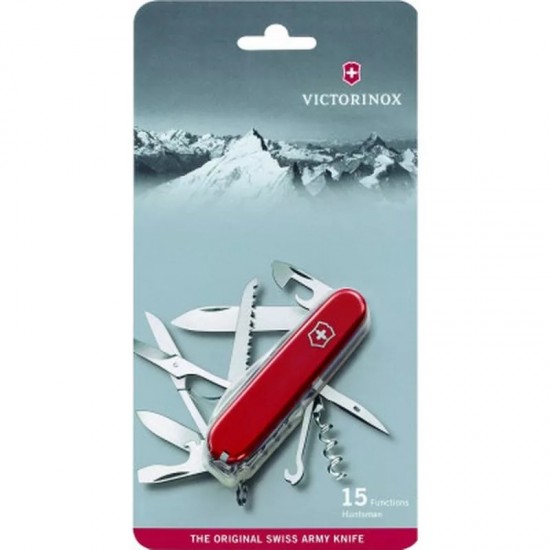Складаний ніж 91 мм Victorinox Huntsman 4 шари, 15функцій, упаковка - блістер (1.3713.B1)