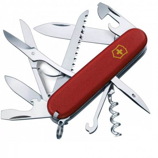 Складаний ніж Victorinox Huntsman Mat Червоний матовий лак з жовтым лого (1.3713_M0008p)