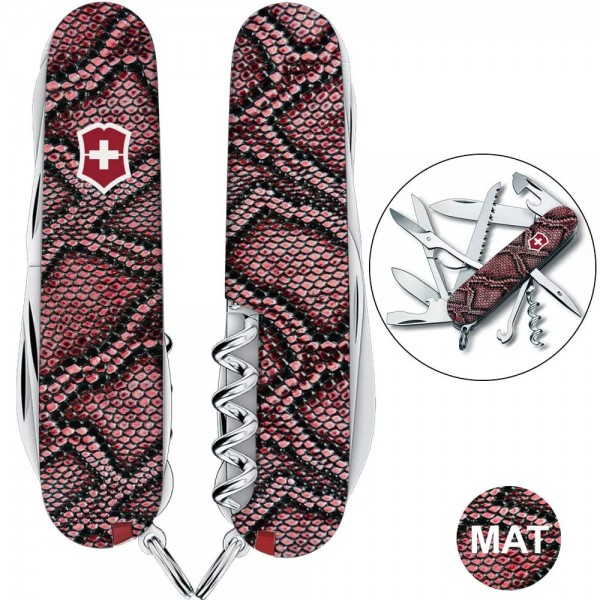 Складаний ніж 91 мм Victorinox Huntsman Design 15функцій Принт Шкіра пітона (13713_R2200pk)